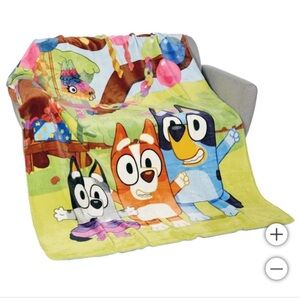 NWT BLUEY Character Youth Throw BLUE - size 80” L x 60” W cozy winter comfy